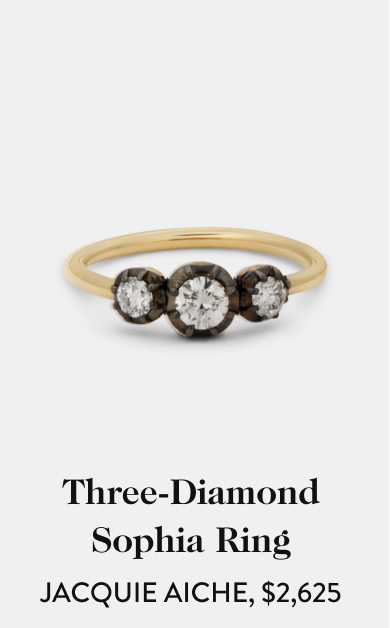 Three-Diamond Sophia Ring JACQUIE AICHE, $2,625