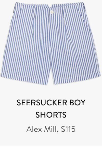 Seersucker Boy Shorts Alex Mill, $115