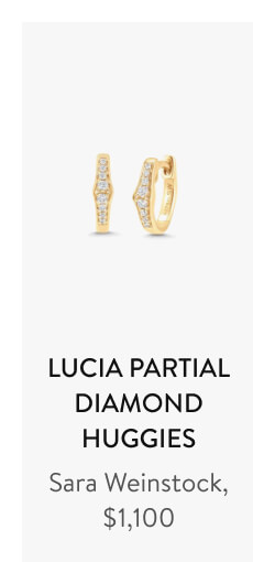 Lucia Partial Diamond Huggies Sara Weinstock, $1,100