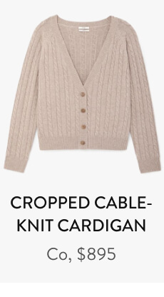Cropped Cable-Knit Cardigan Co, $895