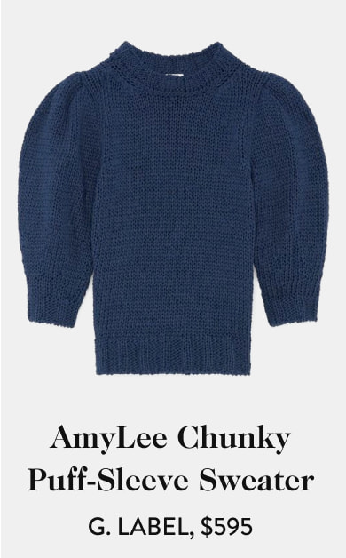 G. LABEL AmyLee Chunky Puff-Sleeve Sweater