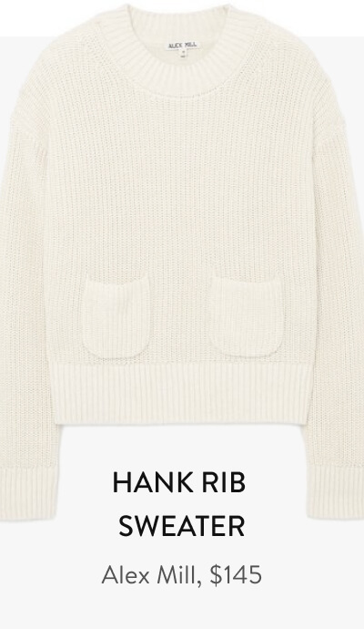 Hank Rib Sweater Alex Mill, $145
