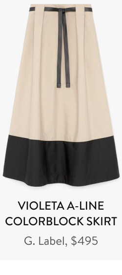 Violeta A-Line Colorblock Skirt G. Label, $495