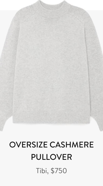 Oversize Cashmere Pullover Tibi, $750