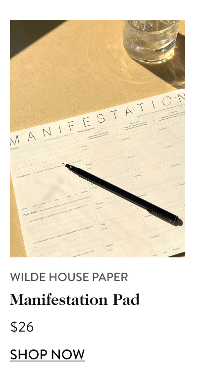 Wilde House Paper Manifestation Pad $26 shop now