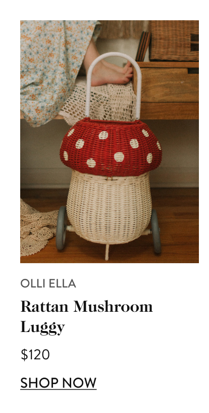 Olli Ella Rattan Mushroom Luggy $120 shop now