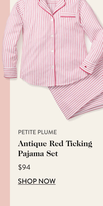 Antique Red Ticking Pajama Set