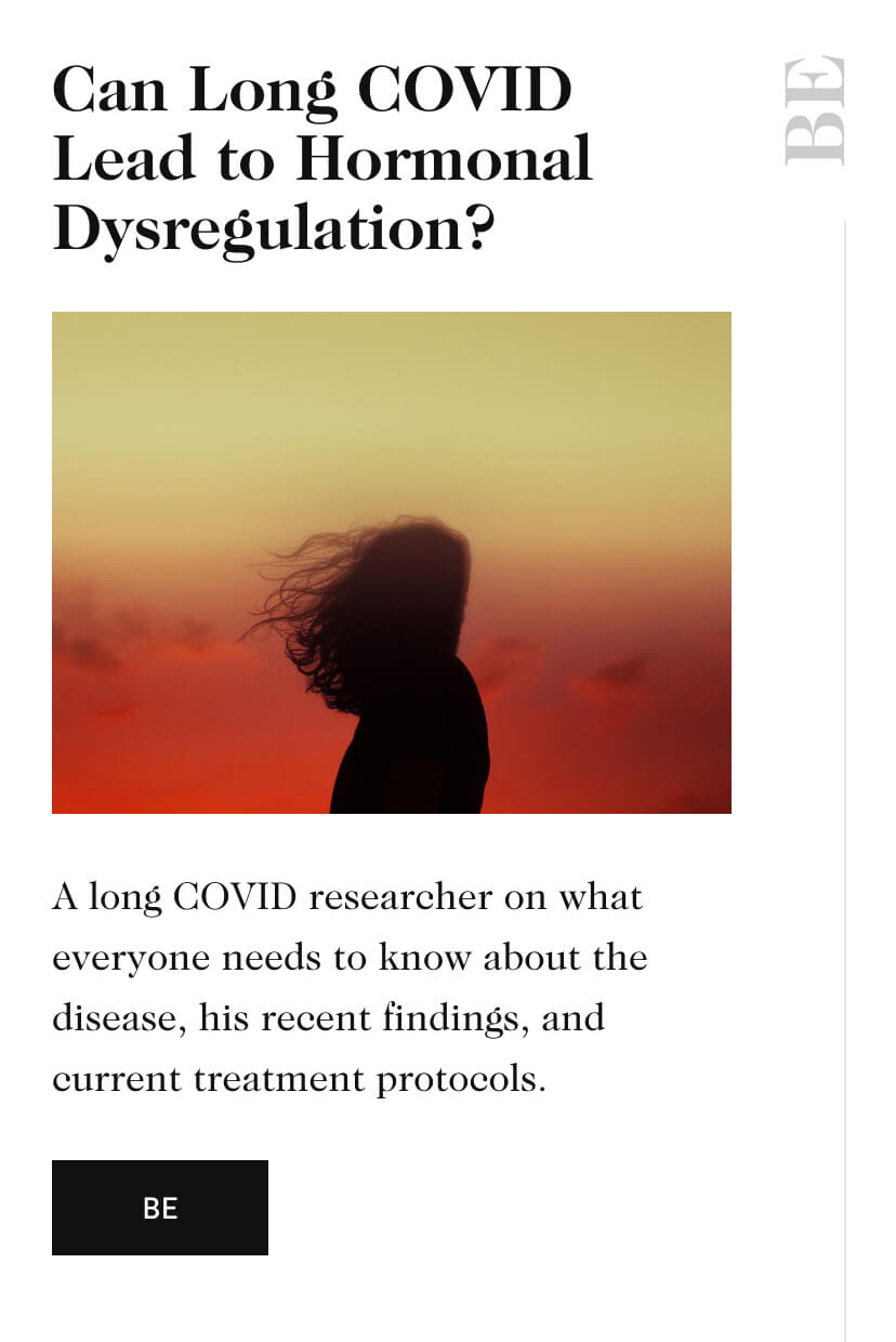 Can Long COVID Lead to Hormonal Dysregulation? 