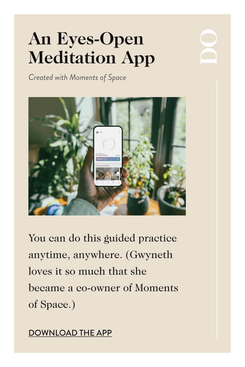 An Eyes-Open Meditation App
