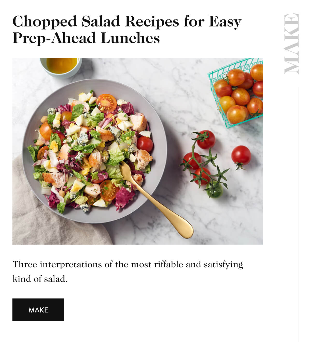 Chopped Salad Recipes for Easy Prep-Ahead Lunches