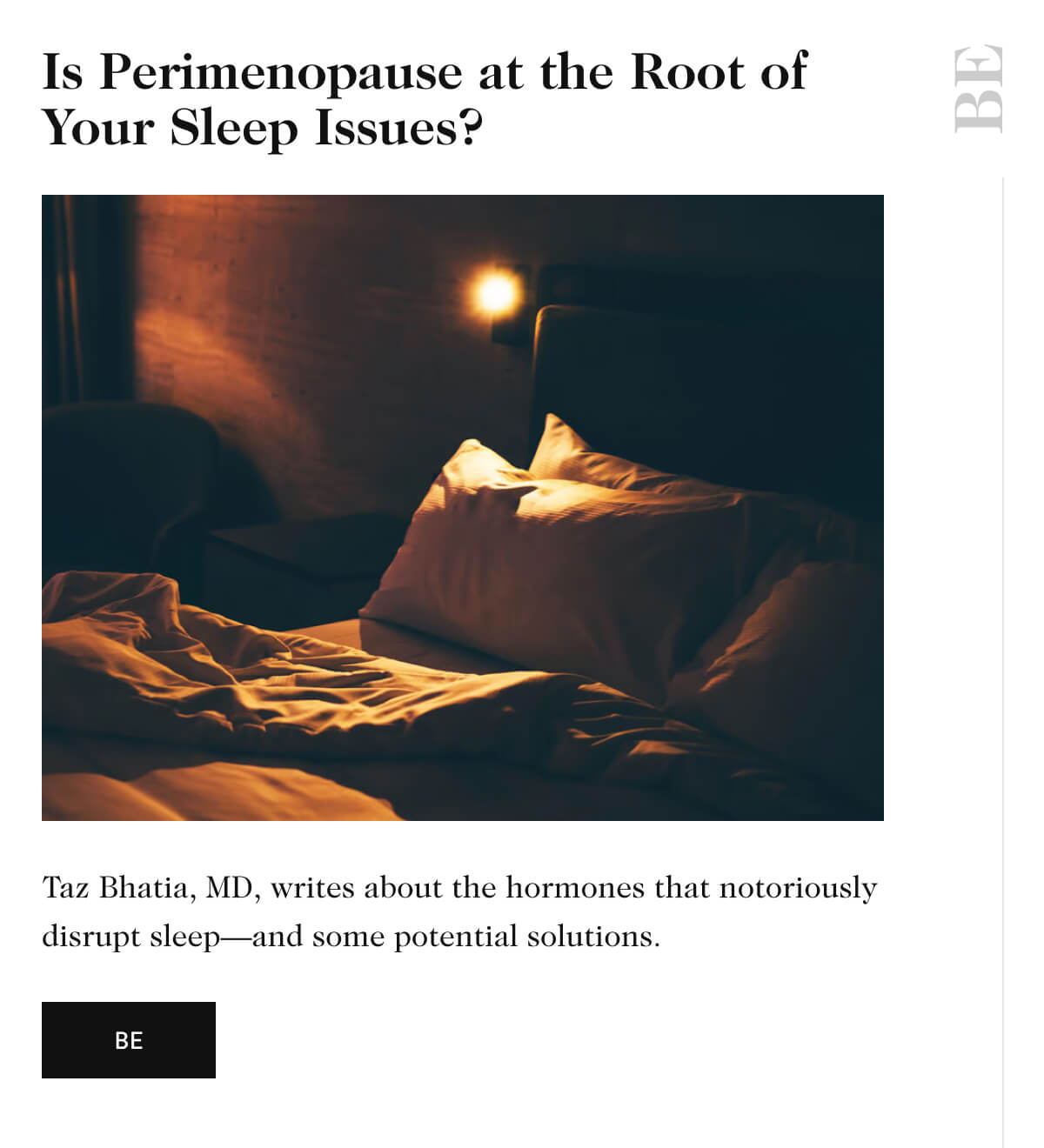 Is Perimenopause at the Root of Your Sleep Issues?