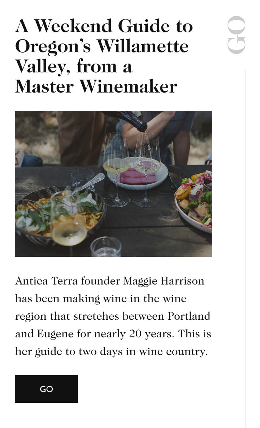 A Weekend Guide to Oregon's Willamette Valley, from a Master Winemaker