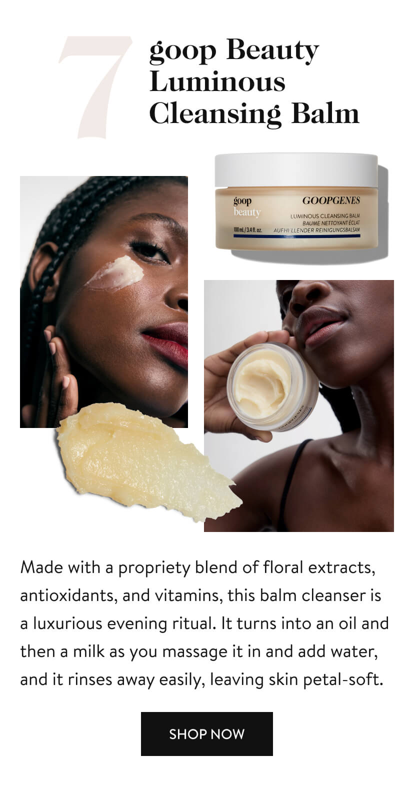 7. goop Beauty Luminous Cleansing Balm