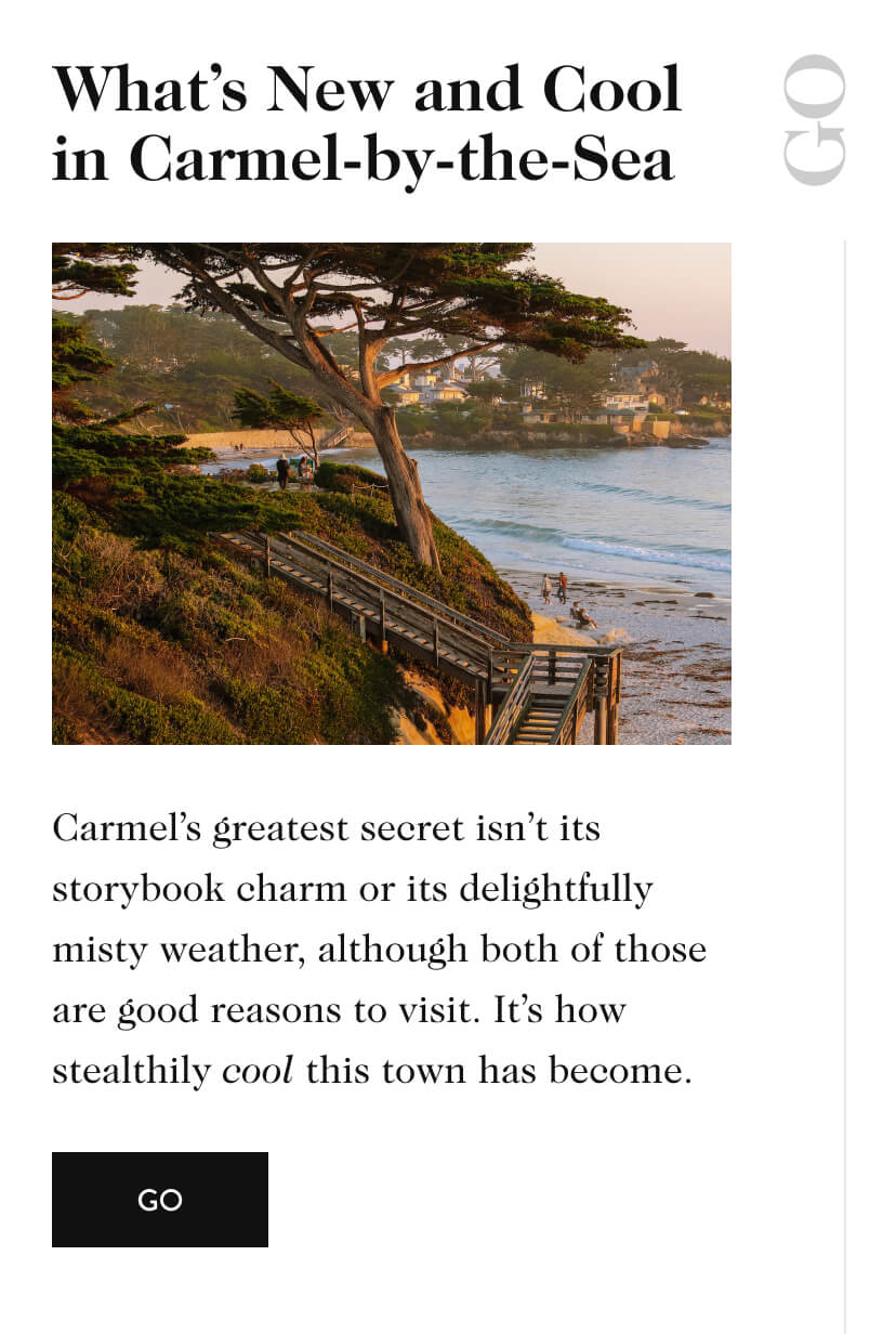 What’s New and Cool in Carmel-by-the-Sea