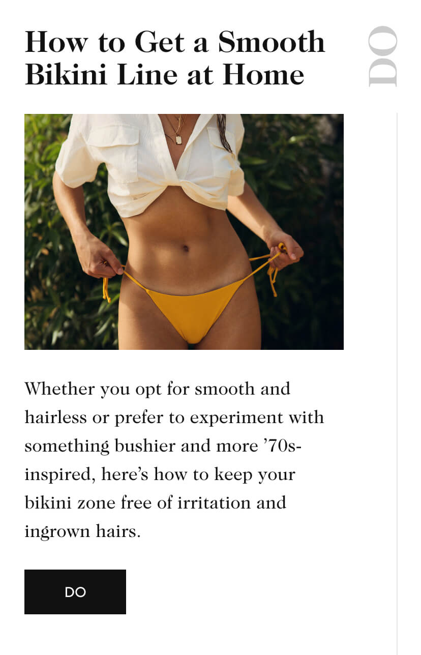 How to Get a Smooth Bikini Line at Home