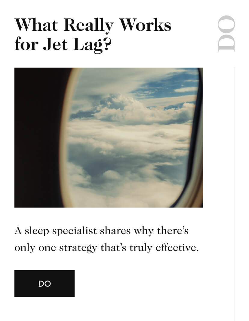 What Really Works for Jet Lag?