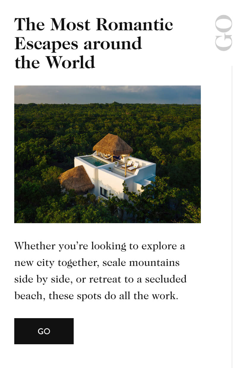 The Most Romantic Escape around the World