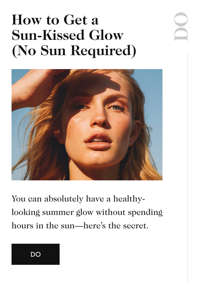 How to Get a Sun-Kissed Glow (No Sun Required)