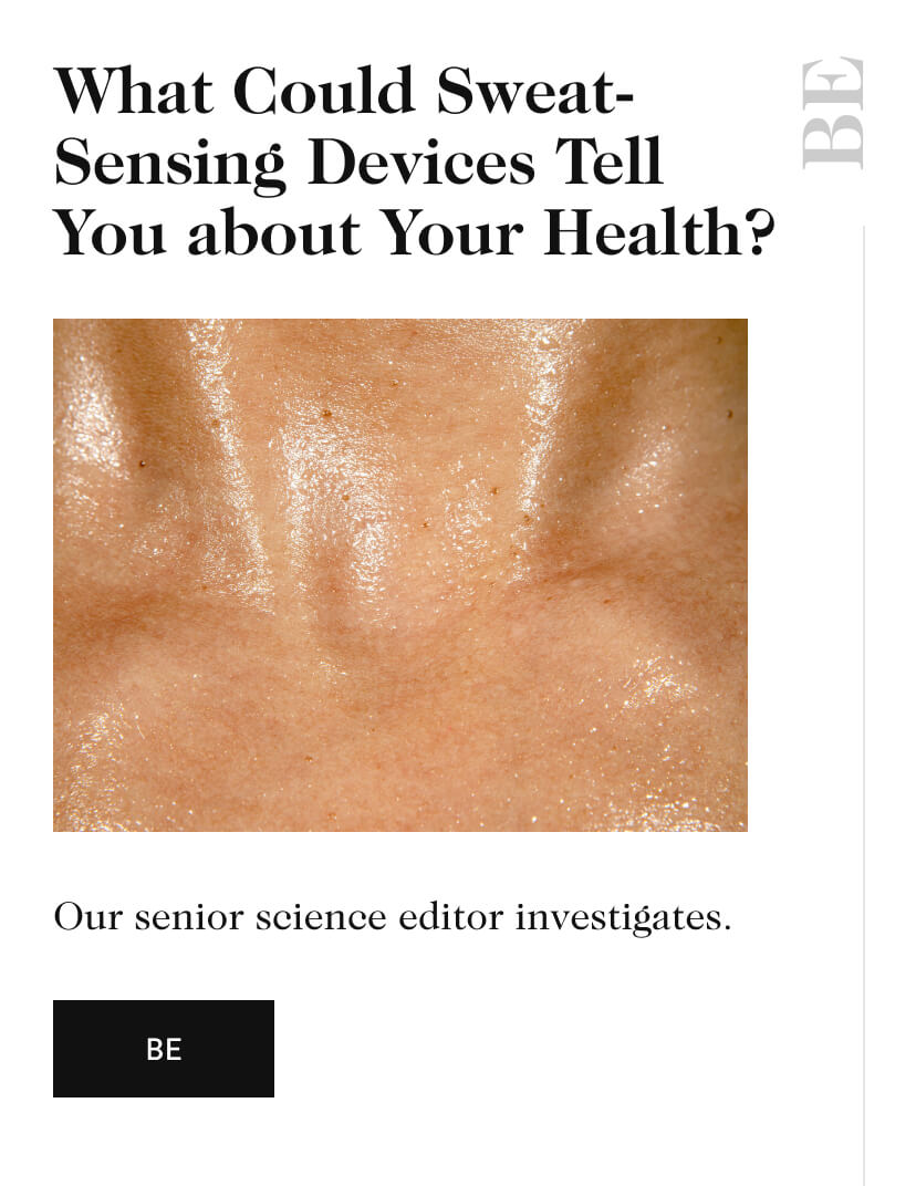 What Could Sweat-Sensing Devices Tell You about Your Health?