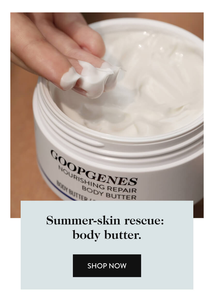 Summer-skin rescue: body butter. Shop Now.