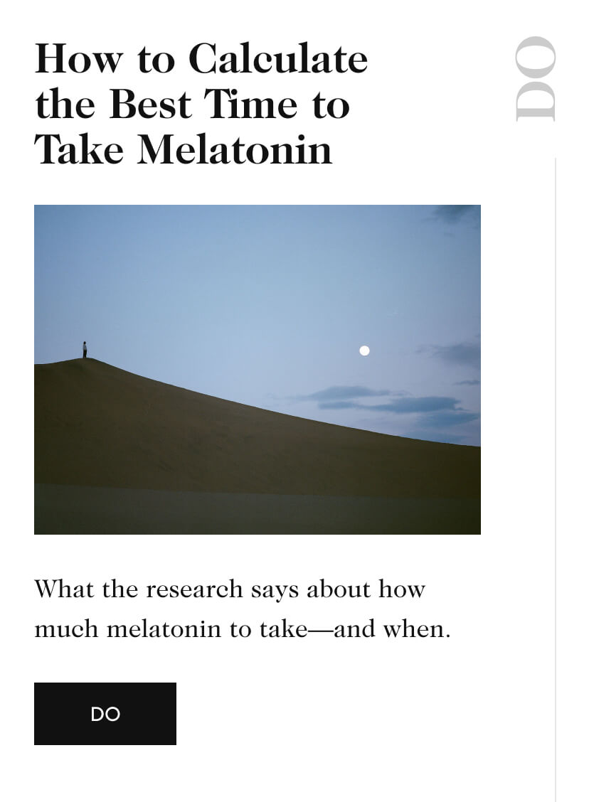 How to Calculate the Best Time to Take Melatonin