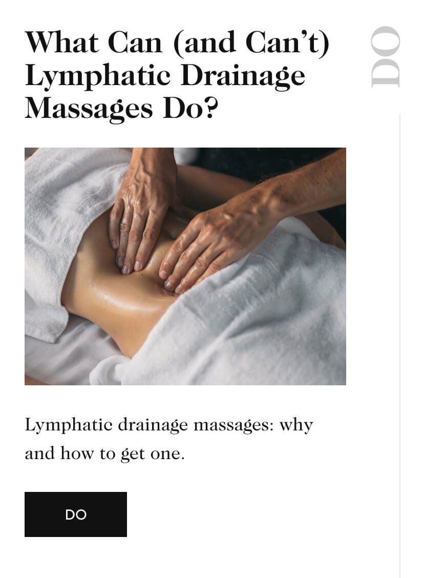 What Can (and Can't) Lymphatic Drainage Massages Do?