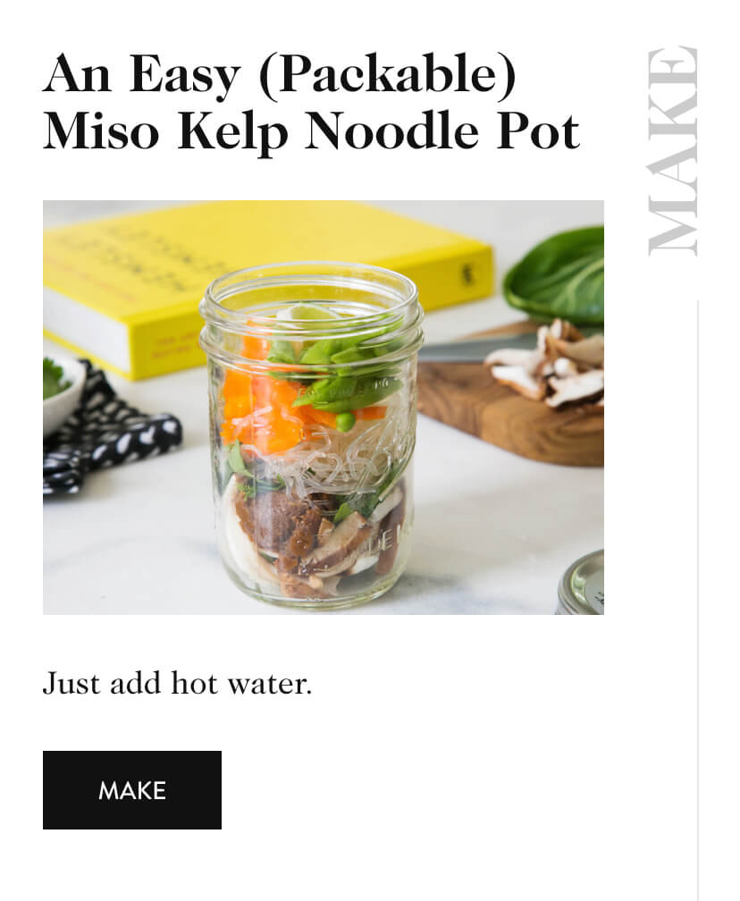 An Easy (Packable) Miso Kelp Noodle Pot