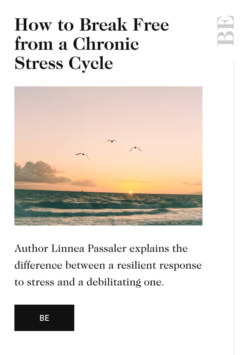 How to Break Free from a Chronic Stress Cycle