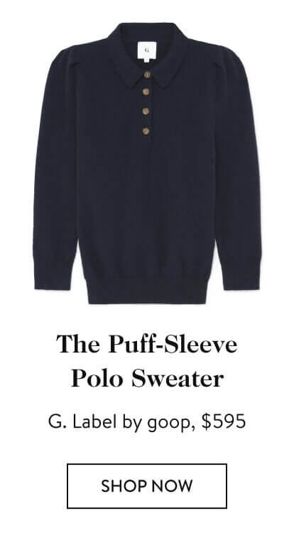 The Puff-Sleeve Polo Sweater