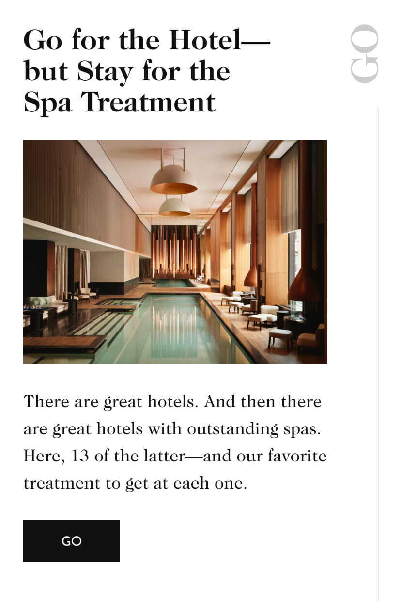 Go for the Hotel-but Stay for the Spa Treatment