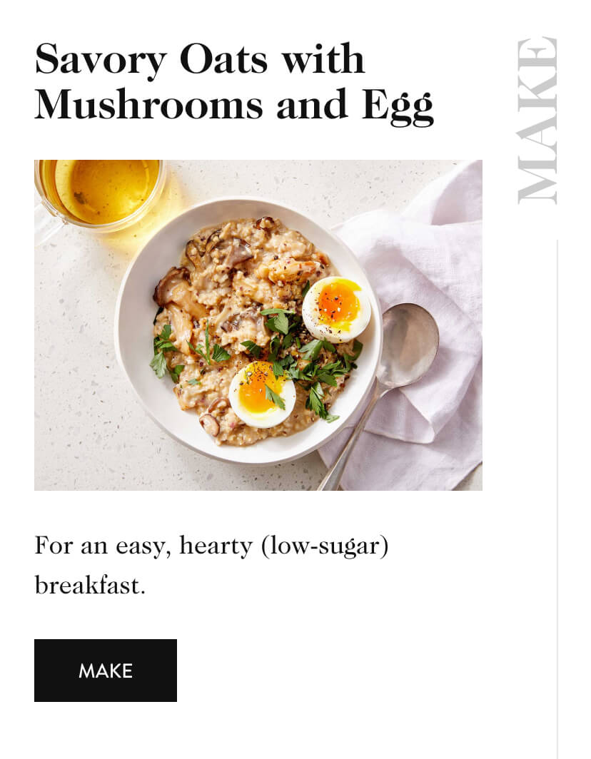 Savory Oats with Mushrooms and Egg