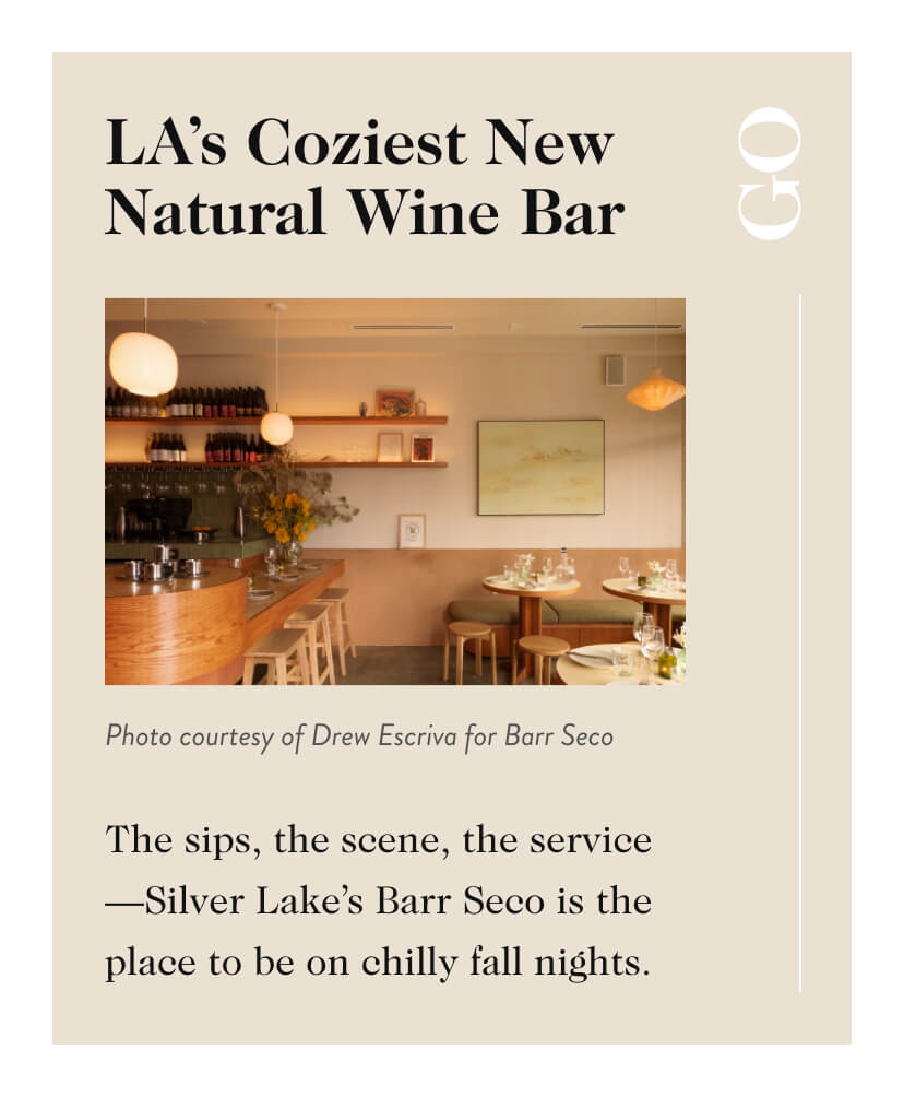 LA's Coziest New Natural Wine Bar