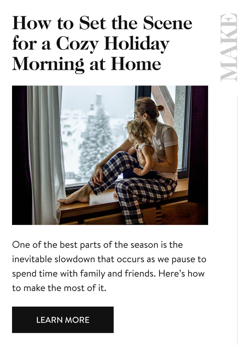 How to Set the Scene for a Cozy Holiday Morning at Home