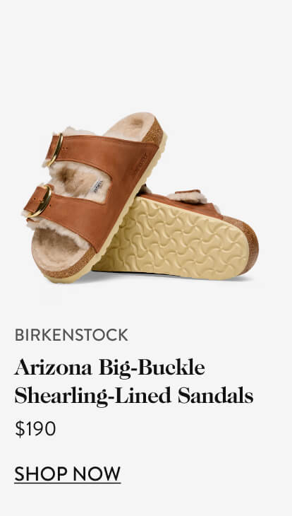 Arizona Big-Buckle Shearling-Lined Sandals