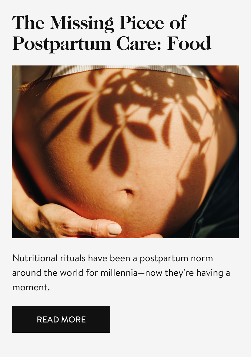 The Missing Piece of Postpartum Care: Food