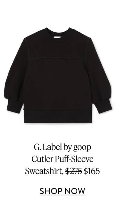 G. Label by goop Cutler Puff-Sleeve Sweatshirt, $275 $165