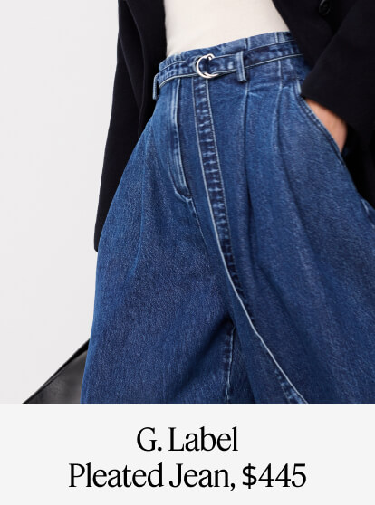 G. Label pleated Jean, $445