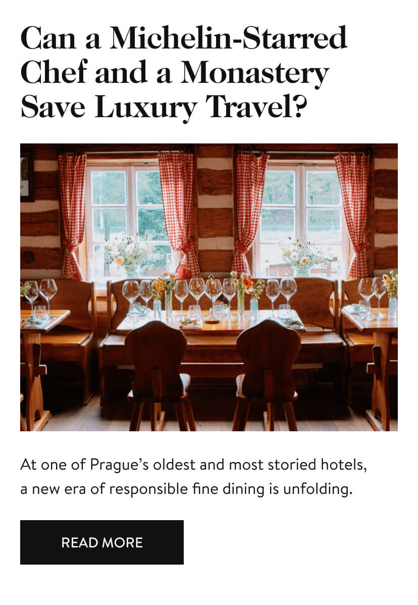 Can a Michelin-Starred Chef and a Monastery Save Luxury Travel?