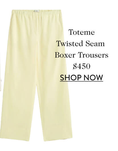 Toteme Twisted Seam Boxer Trousers $450