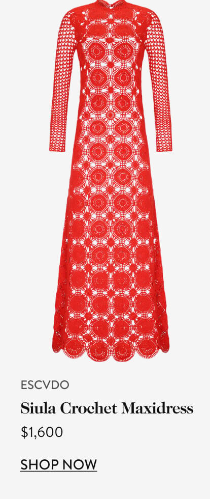 ESCVDO Siula Crochet Maxidress, $1,600