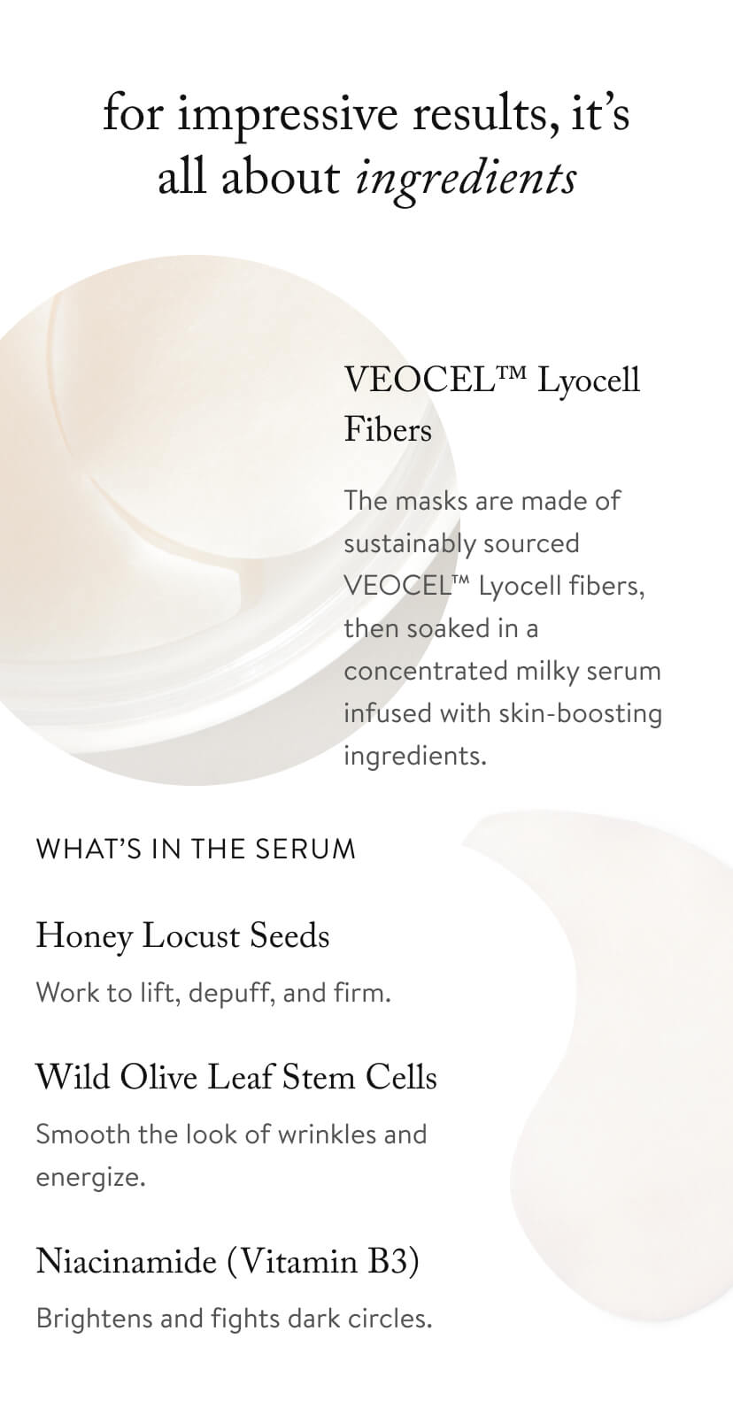 for impressive results, it’s all about ingredients
