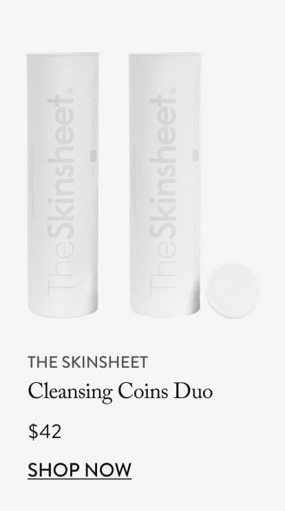 The Skinsheet Cleansing Coins Duo, $42