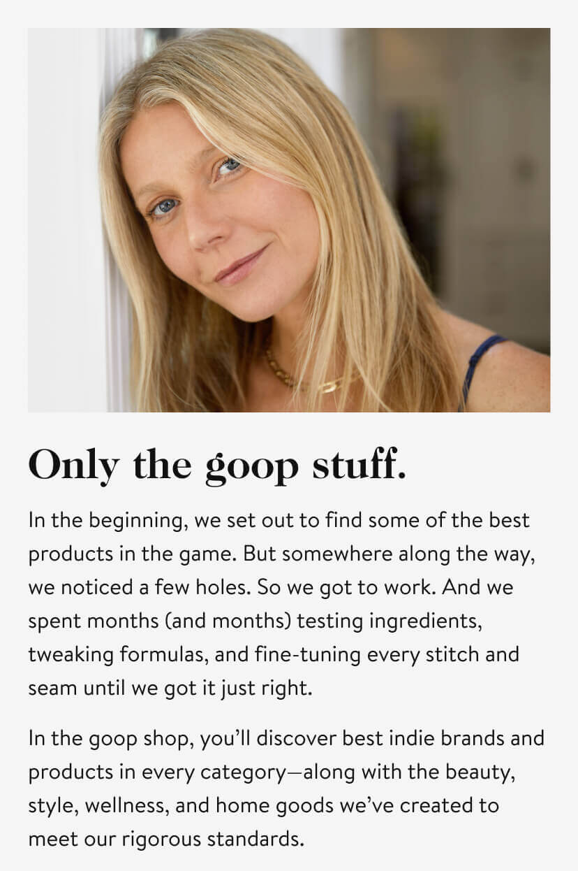 Only the goop stuff.