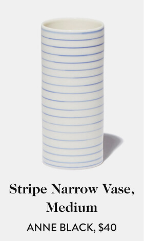 Stripe Narrow Vase, Medium ANNE BLACK, $40