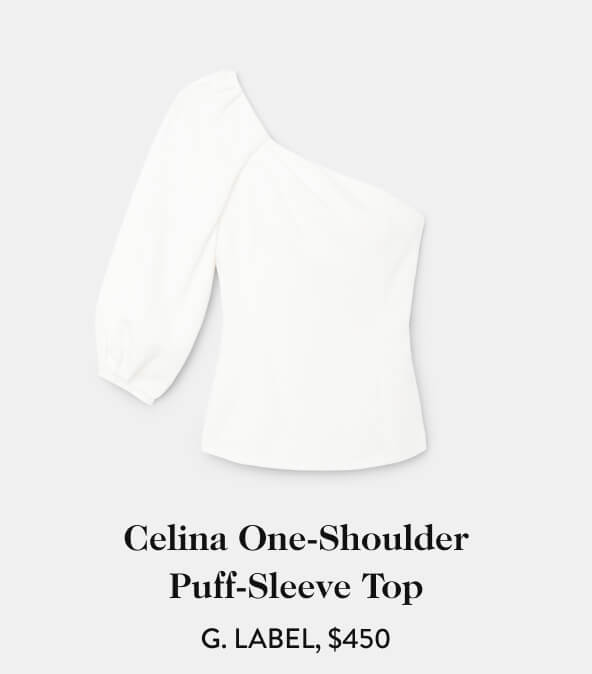 Celina One-Shoulder Puff-Sleeve Top G. Label, $450