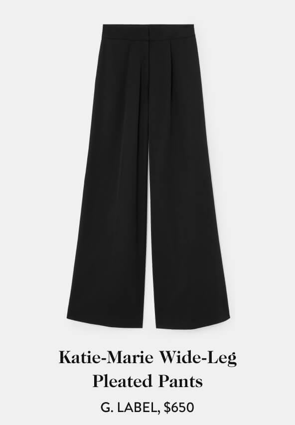 Katie-Marie Wide-Leg Pleated Pants G. Label $650
