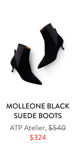 Molleone Black Suede Boots ATP Atelier, $324
