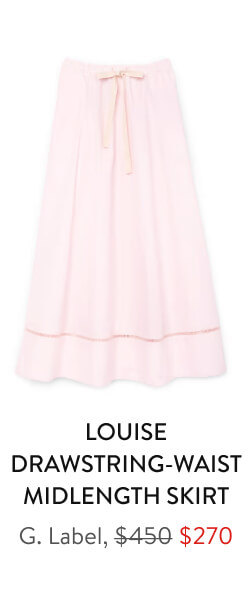 Louise Drawstring-Waist Midlength Skirt G. Label, $270