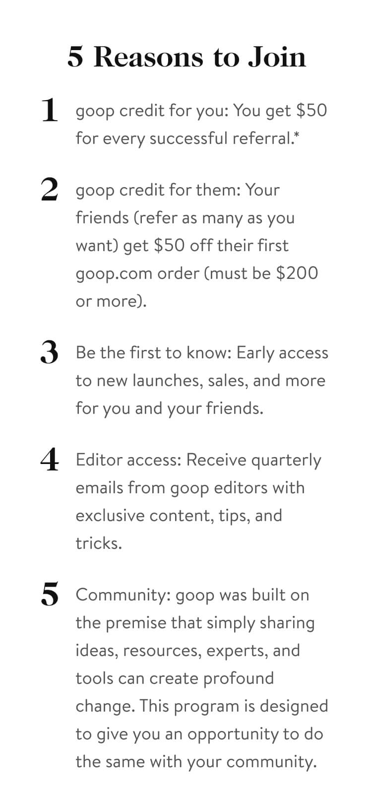 introducing goop referrals 💛 - goop