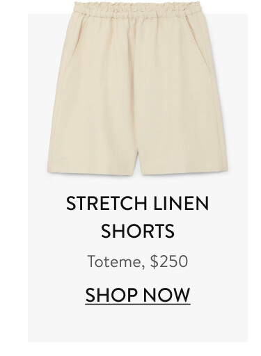 Stretch Linen Shorts Toteme, $250 Shop Now